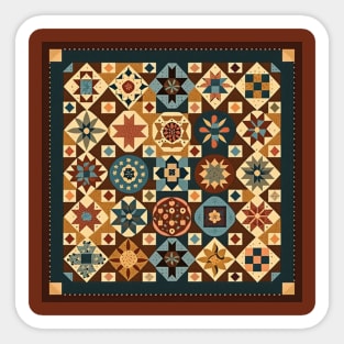 Rustic Quilt Design Sticker